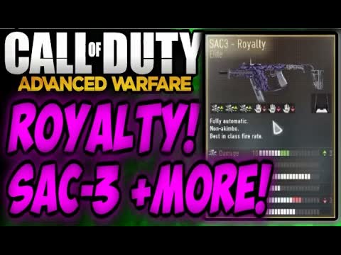 COD Advanced Warfare GAMEPLAY ALL ROYALTY ELITE Weapon Variants SAC-3/BAL-27/ASM1/MORS/M1-Irons/Ak