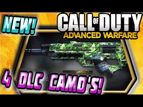 COD Advanced Warfare NEW 4 DLC CAMOs BACKDRAFT/Psychedelic/TIKI/LAGOON Animated Gun INFO AW Gameplay