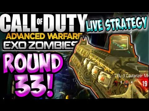 COD Advanced Warfare EXO-ZOMBIES ROUND 33 LIVE High-Round Strategy/Gameplay SOLO Outbreak HAVOC DLC