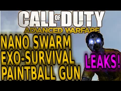COD Advanced Warfare Leaked EXO-ZOMBIES/NANO SWARM/PAINTBALL (Call of Duty AW Multiplayer Gameplay)