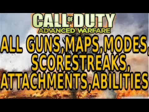 COD Advanced Warfare ALL WEAPONS,SCORESTREAKS,MAPS,MODES,ATTACHMENTS AW Multiplayer GAMEPLAY