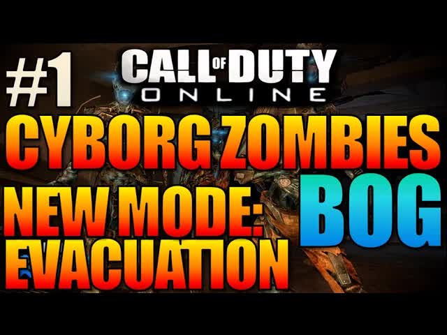 COD ONLINE: Cyborg Zombies New Map BOG! Evacuation New Gamemode Gameplay #1 (Call of Duty Robots)