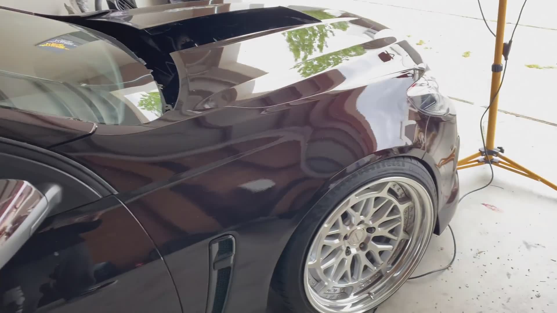 Emotional return to the rebuilt vehicle after the devastating track accident
