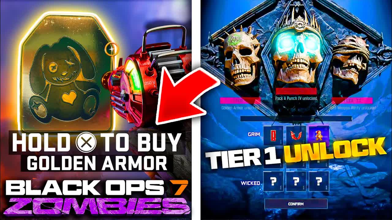 How to UNLOCK Golden Armor in Black Ops 7 Zombies Cursed Mode Tier1 All 3 Relics Ashes of the Damned
