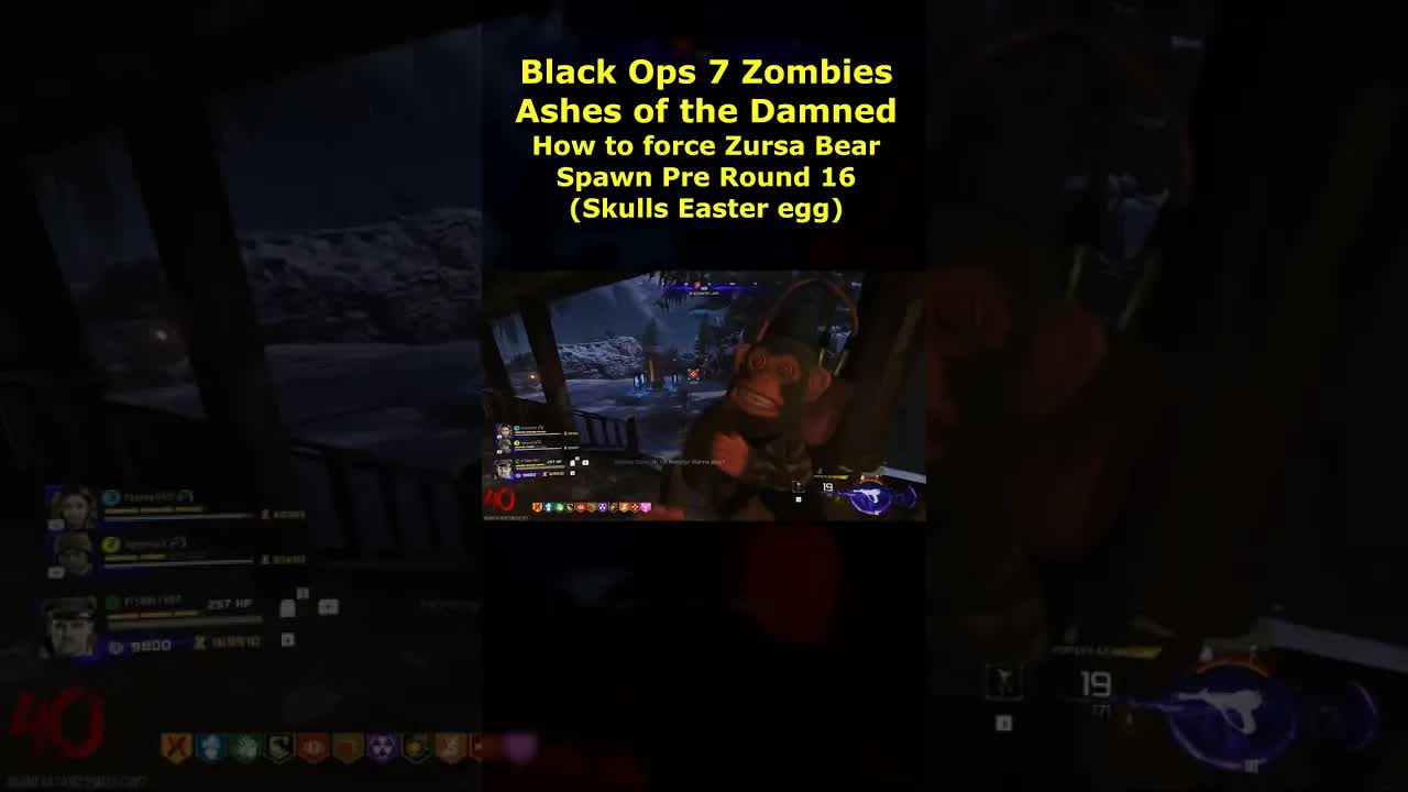 Ashes of the Damned How to Spawn Zursa Bear Before Round 16 (Skulls Easter Egg Black Ops 7 Zombies)