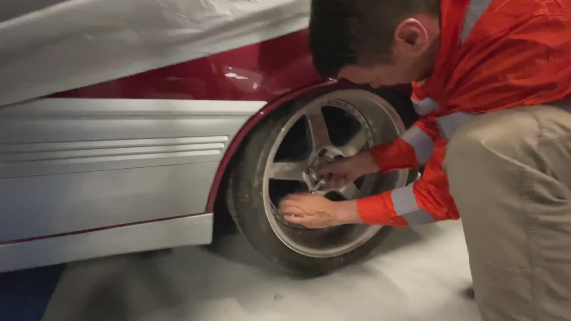 Installing classic American racing wheels on the Australian turbocharged sedan