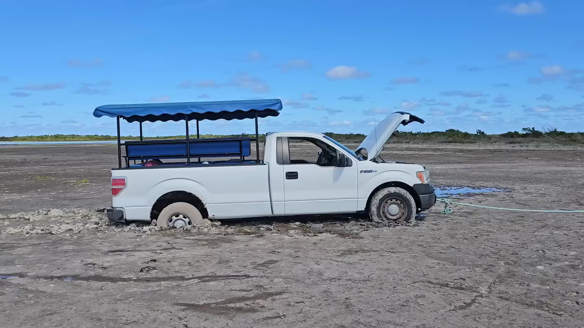 Travel mistake and consequences during tropical rental vehicle adventure