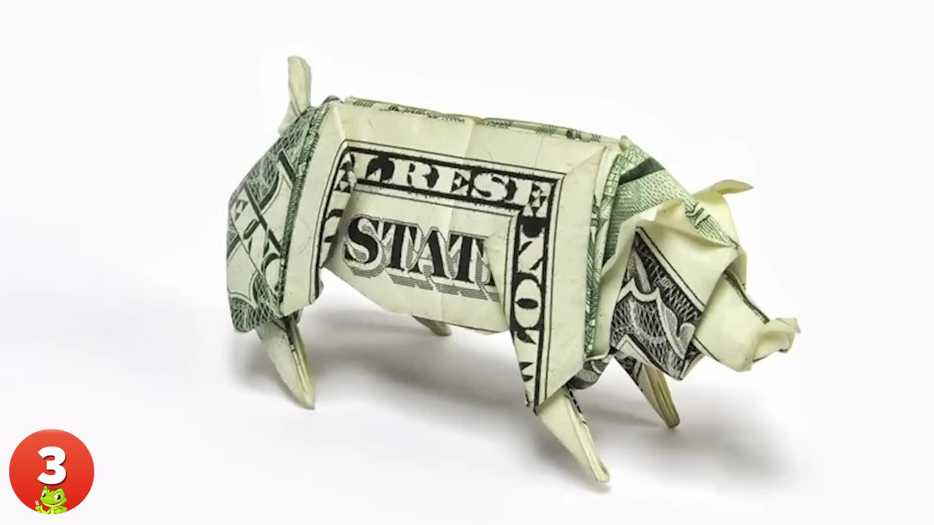 Impressive paper folding artistry using currency as the creative medium