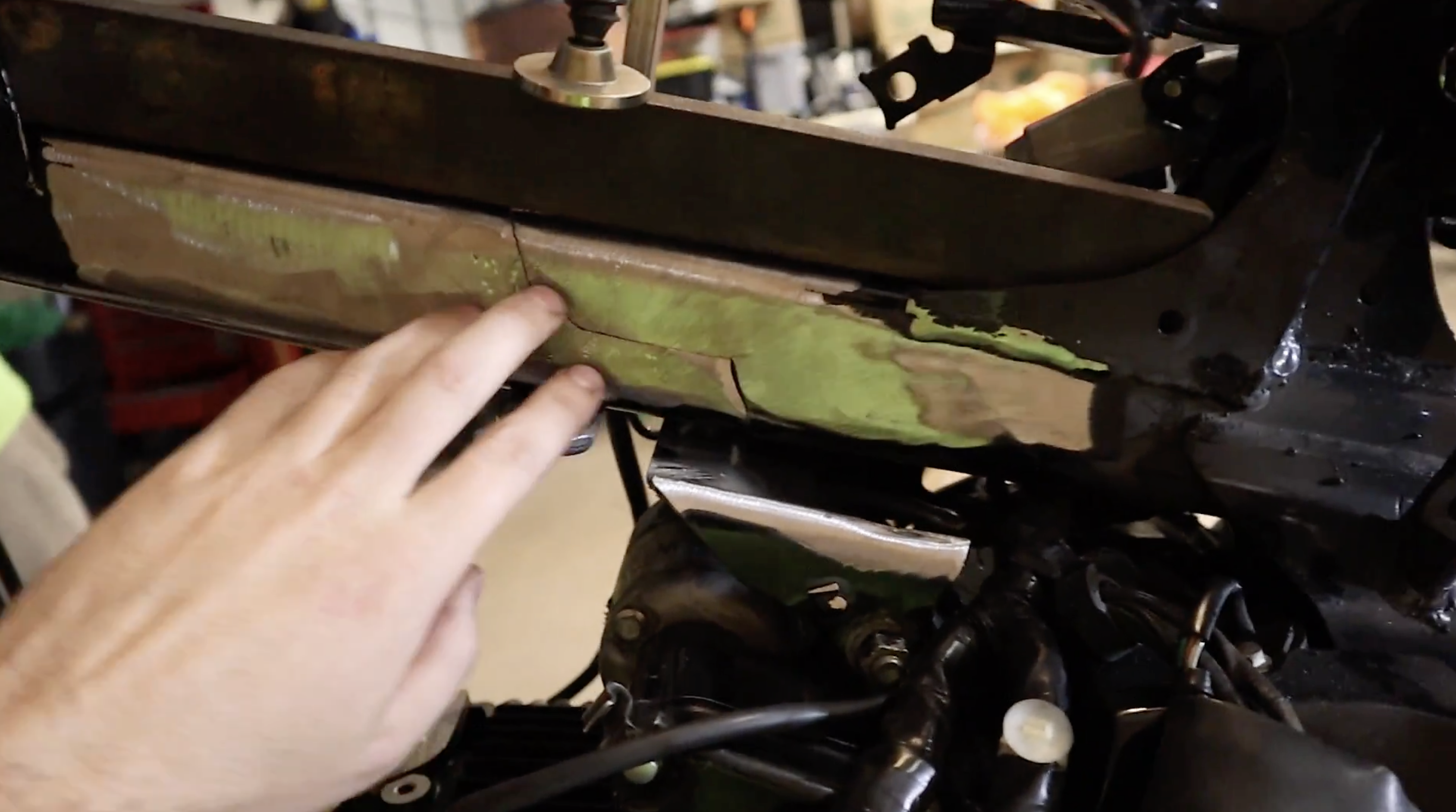 Newly repaired miniature motorcycle immediately damaged again in unfortunate incident