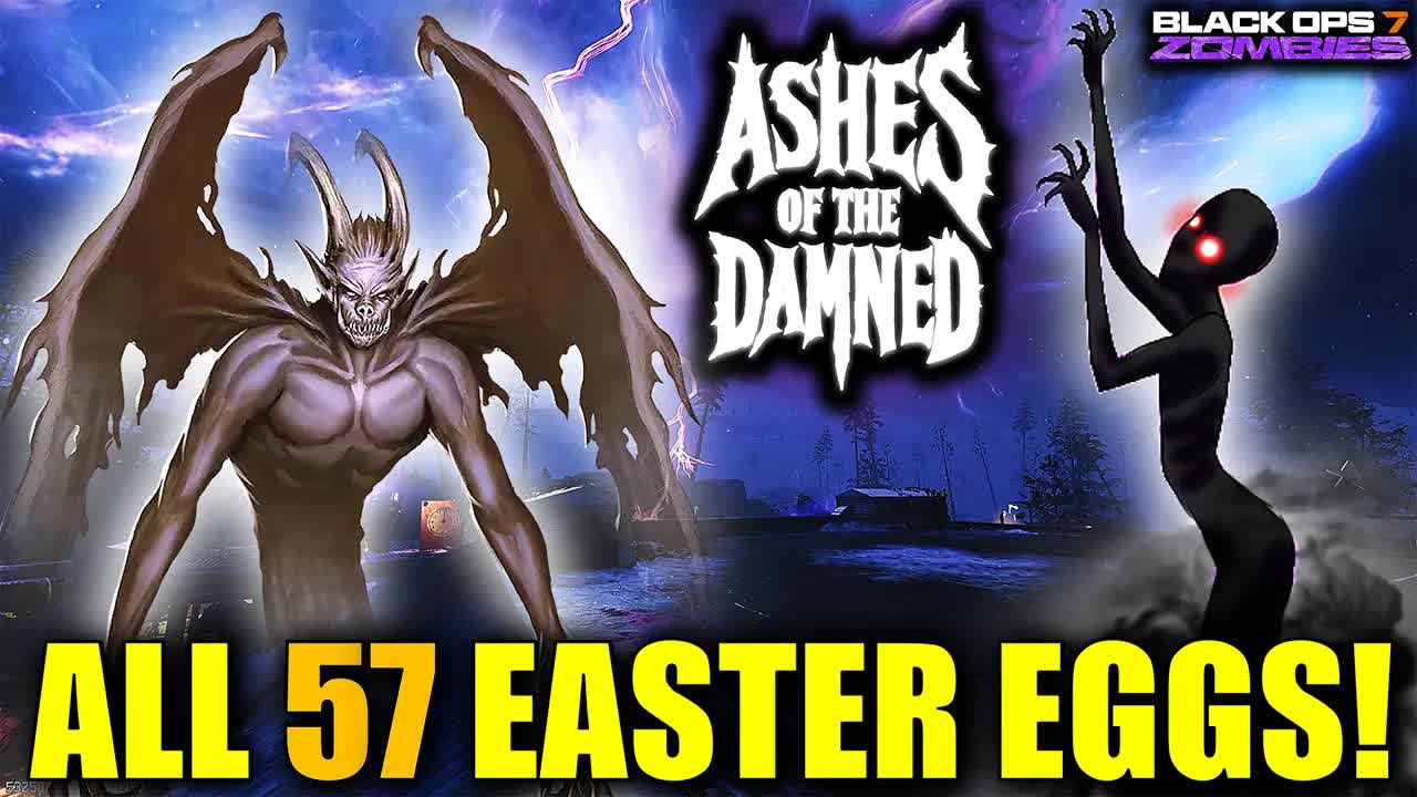 ALL 57 Ashes of the Damned Easter Eggs Guide (Complete version) Black Ops 7 Zombies Side Easter Eggs