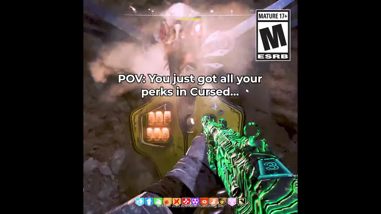 POV: you down in Cursed Mode in Black Ops 7 Zombies after buying all perks (BO7 Zombies Cursed)