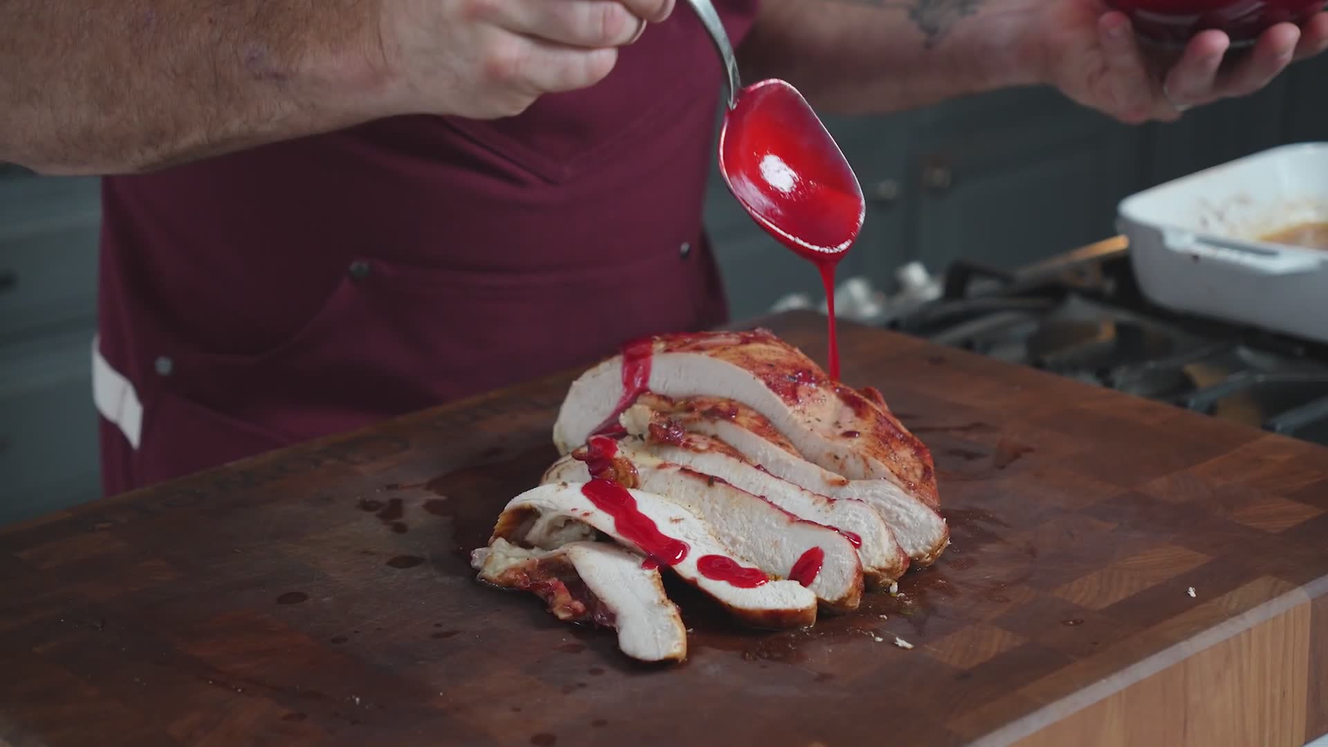 Creole-spiced turkey with cranberry glaze for the holidays