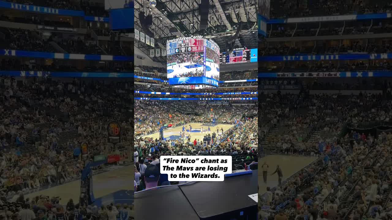 Mavs Fans Chant FIRE NICO during the Dallas Mavericks’ loss to the Wizards