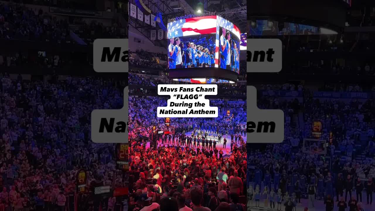 Dallas Mavericks fans chant “FLAGG” for Cooper Flagg during the National Anthem