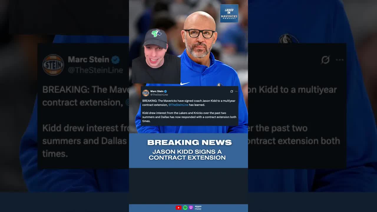 BREAKING: Jason Kidd signs a contract extension with the Dallas Mavericks #mavs