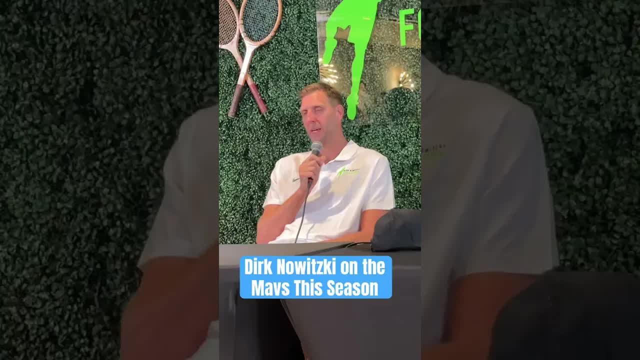 Dirk Nowitzki on the Dallas Mavericks this season with Cooper Flagg #mavs #mavericks