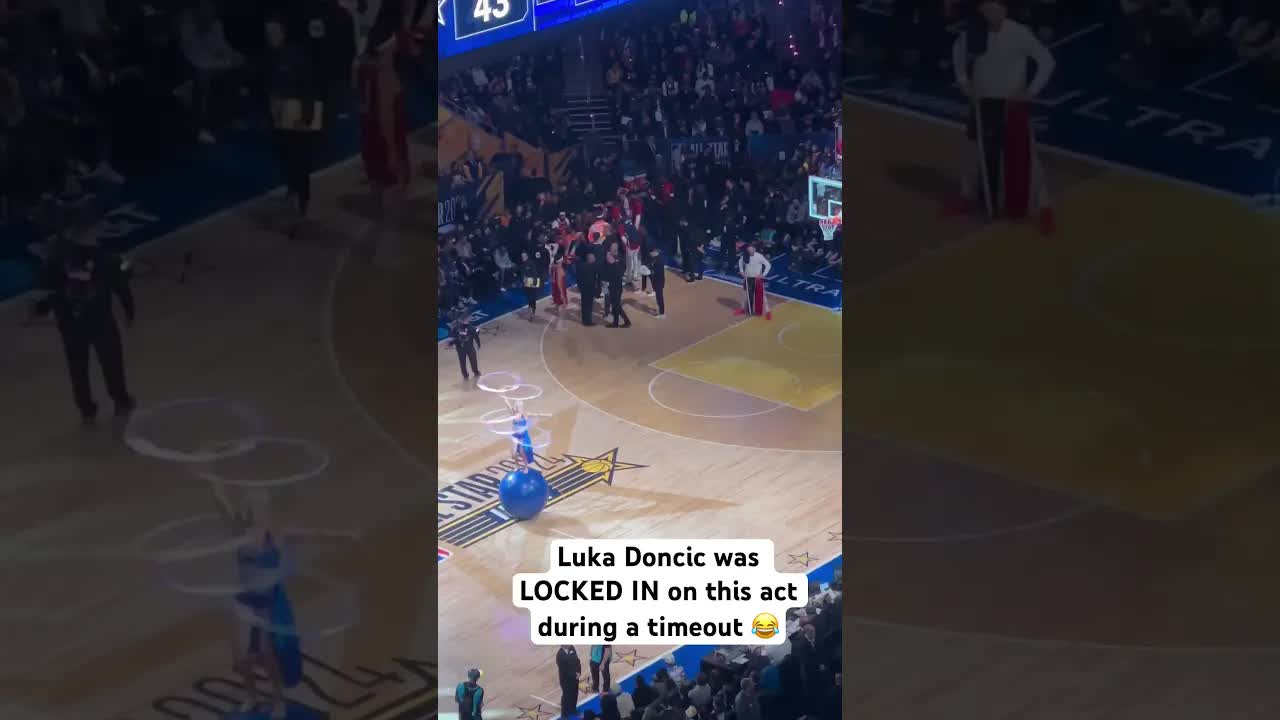 Luka Doncic LOCKED IN during NBA All-Star Timeout 😂 😂 #mavs #lukadoncic