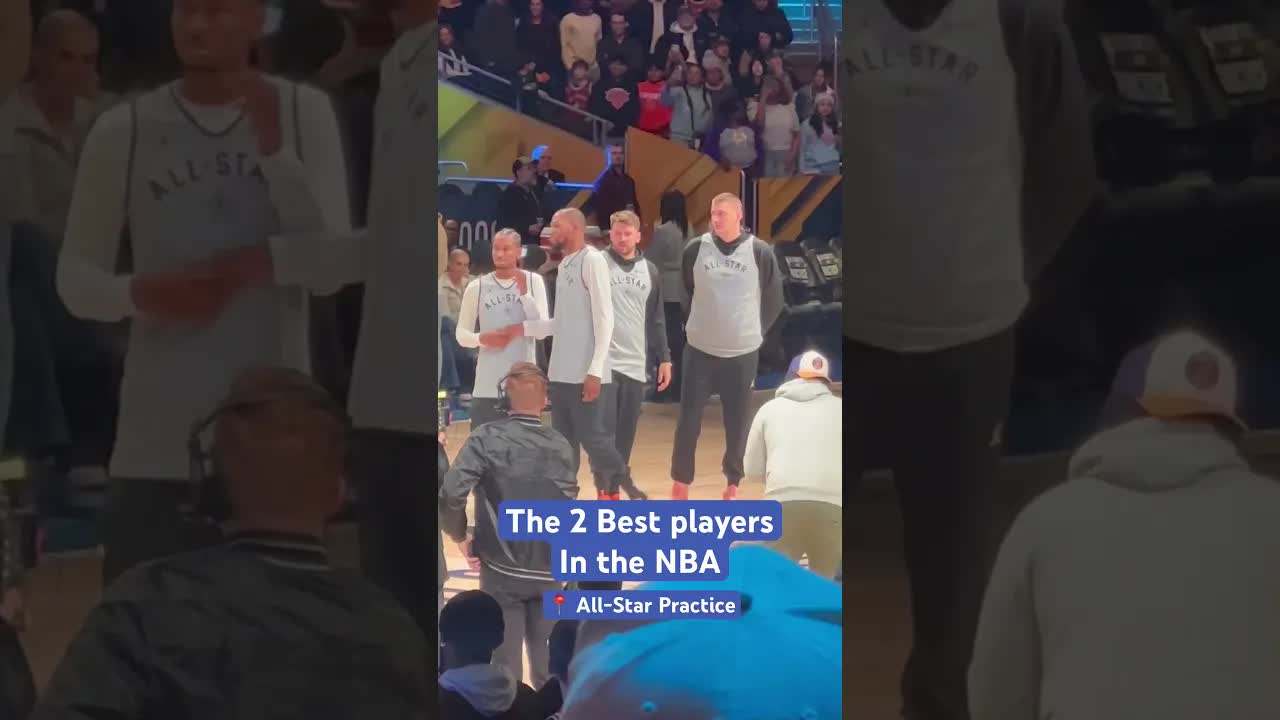 Luka Doncic & Nikola Jokic at NBA All-Star Practice #nba #mavs #nbaallstar