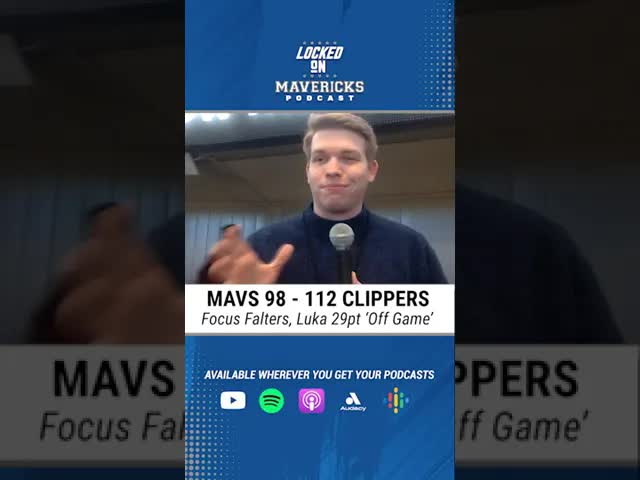 Luka Doncic 'Off Game' & Dallas Mavericks Lose to Los Angeles Clippers... #shorts #mavs #dallasmavs