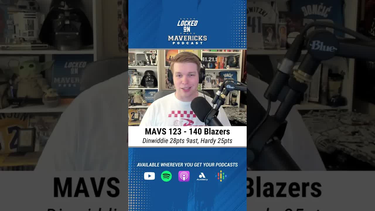 Jaden Hardy Scores, Dallas Mavericks Play Better, Still Lose to Portland Trail Blazers #shorts