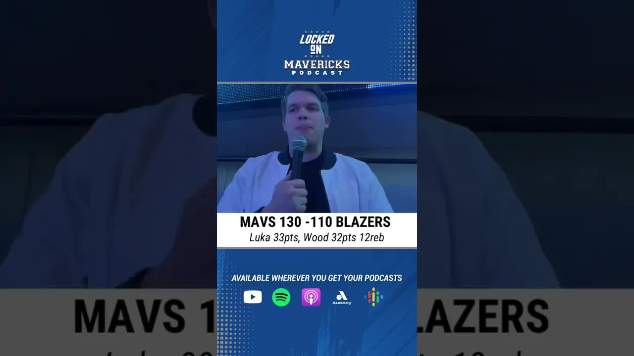 Christian Wood & Luka Doncic Lead Dallas Mavericks Over Portland Trail Blazers #mavs #lukadoncic