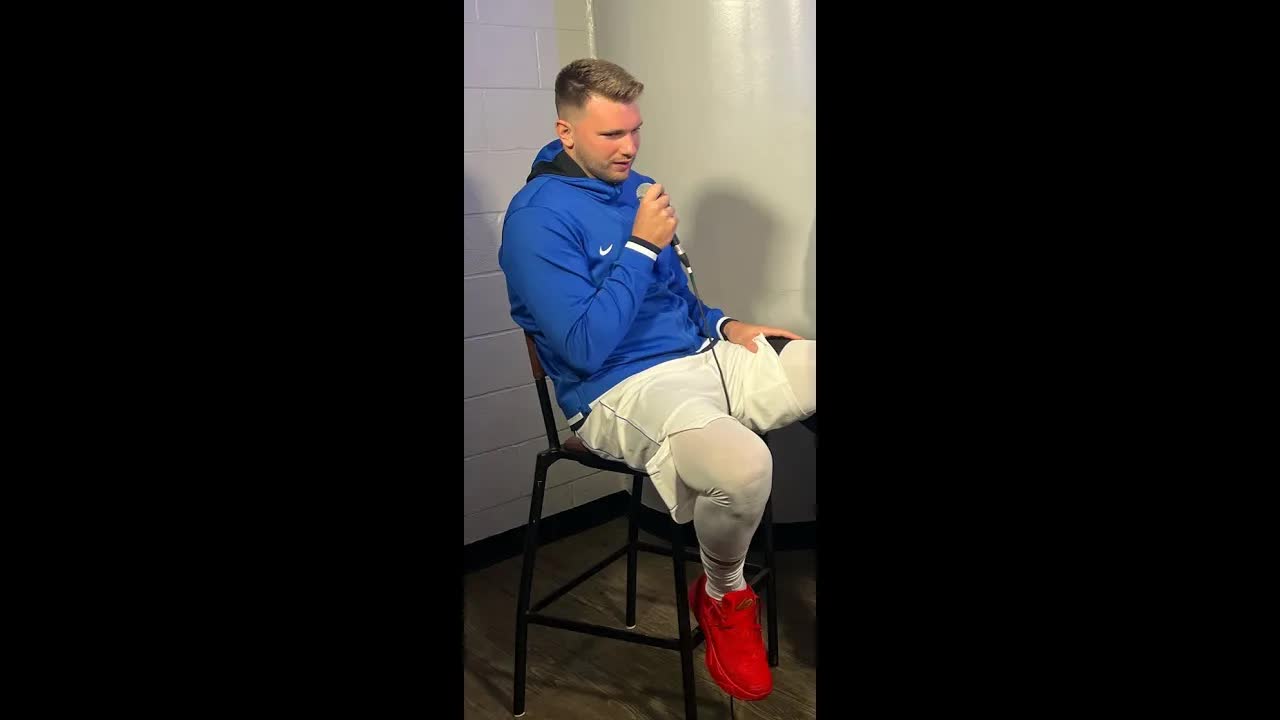 Luka Doncic Draws His Logo at Dallas Mavericks Media Day 2022 | Mavs Podcast