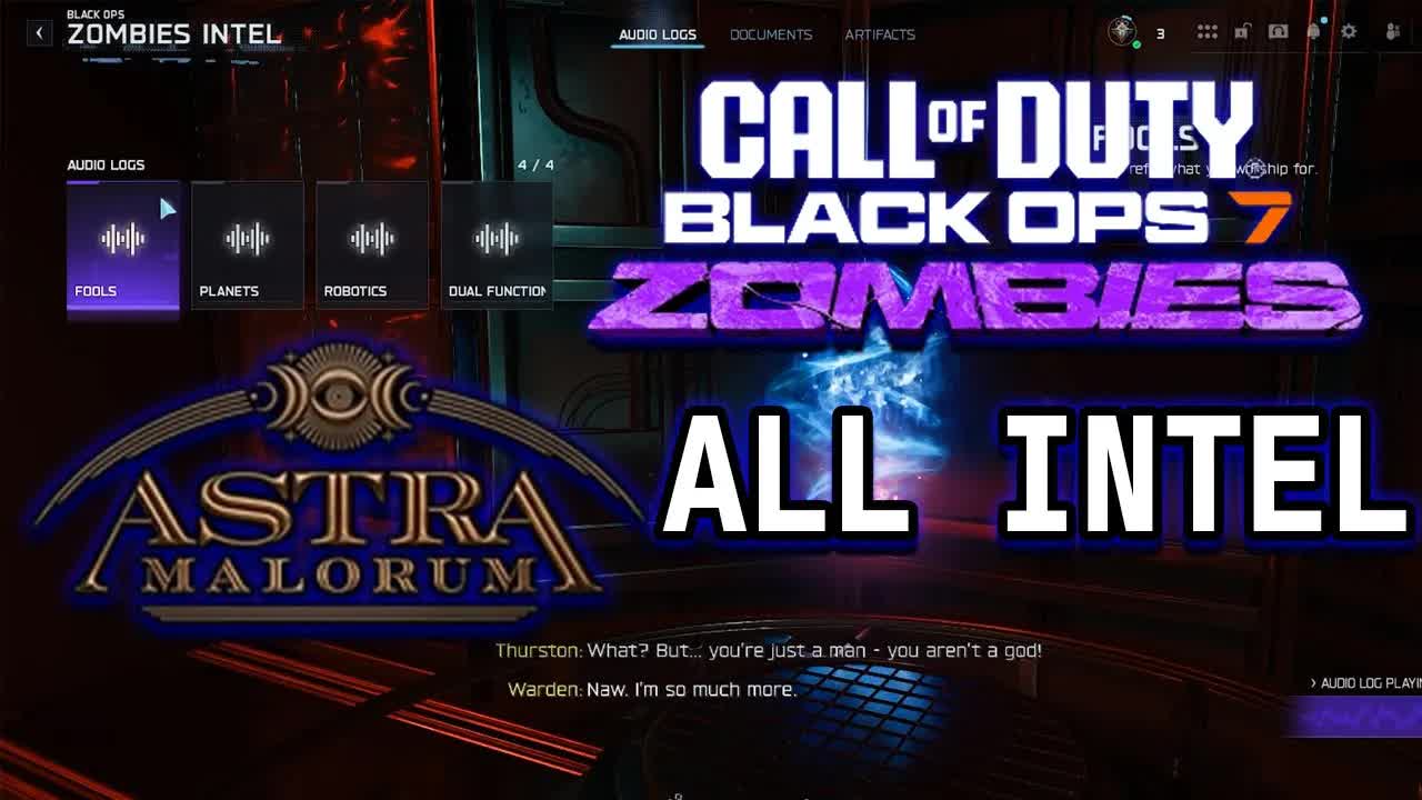 All 26 Intel Locations Guide on Astra Malorum in Black Ops 7 Zombies! Audio Logs/Artifact/Docs