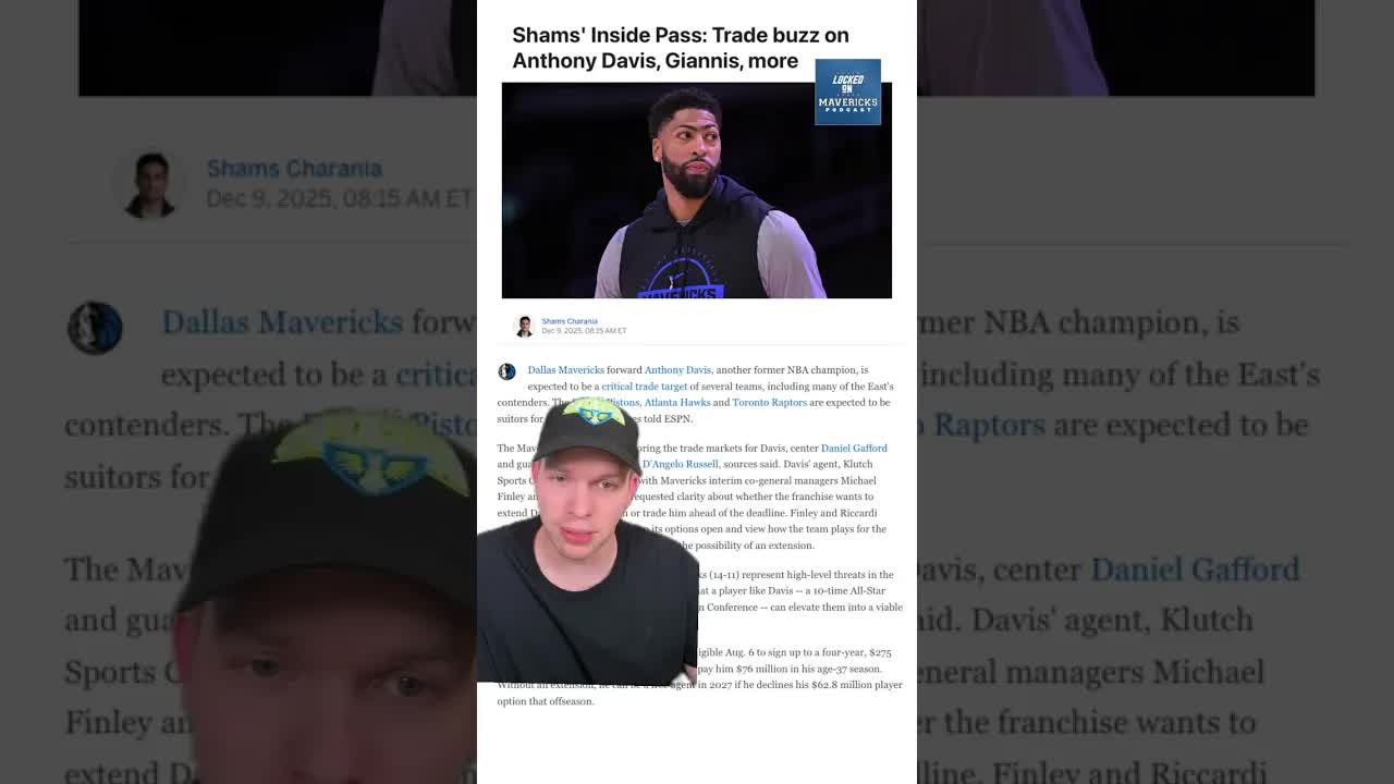 RUMOR: Anthony Davis Has a Real Trade Market and Signals Point to the Dallas Mavericks Trading Him