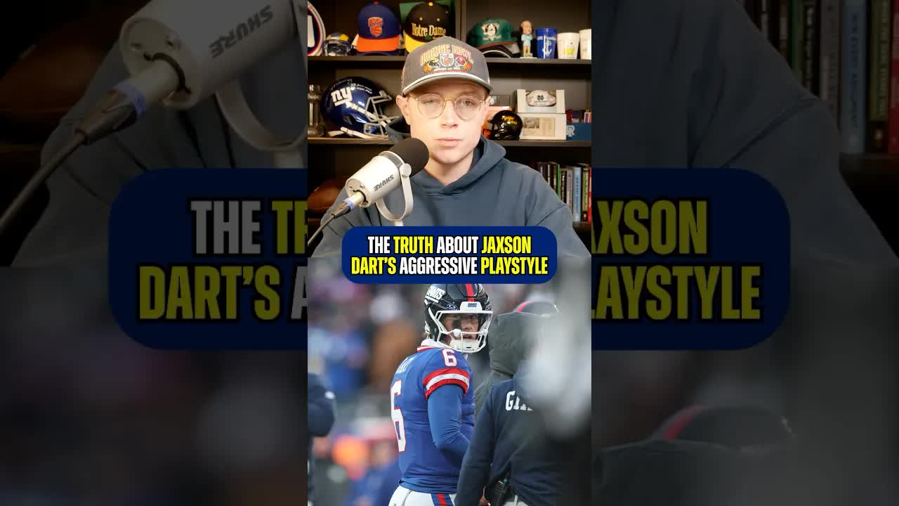 #Giants QB Jaxson Dart was playing much more careful yesterday. #jaxsondart #nygiants #quarterback