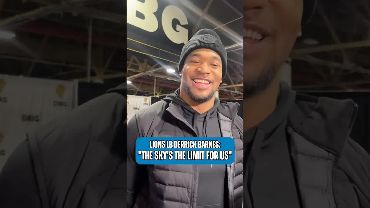 #Lions LB Derrick Barnes confident that the team will take advantage of a playoff birth #shorts