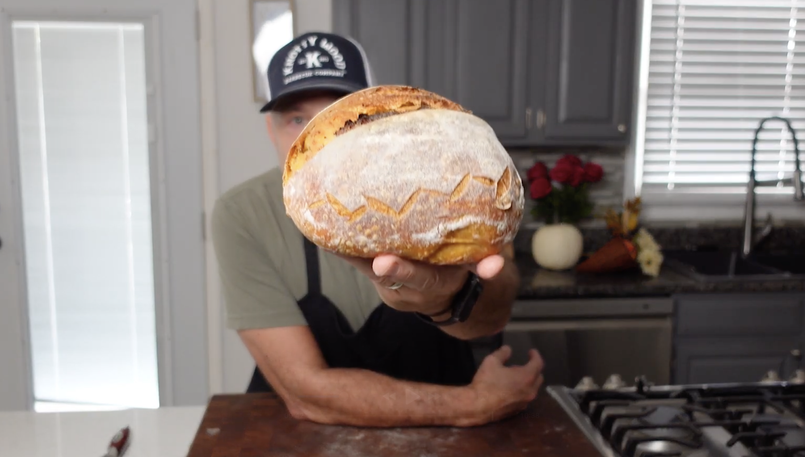 Step by step pumpkin sourdough bread