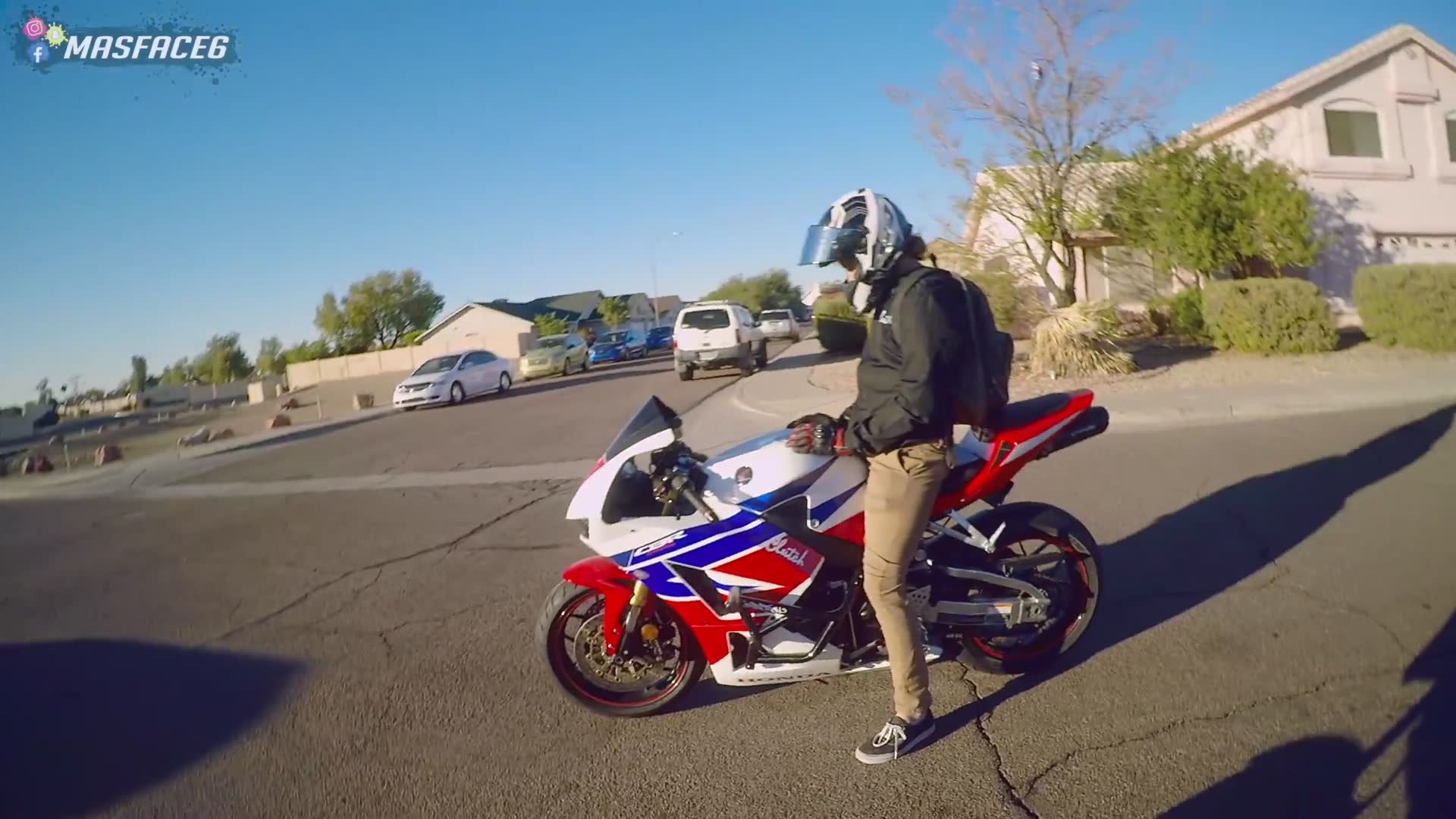 Honking at everyone during motorcycle ride