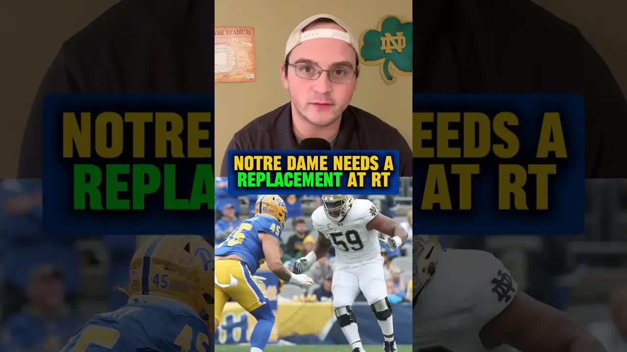 A key spot on the #Irish O-Line is up for grabs, but who will take it 🤔 #NotreDame #football #edit