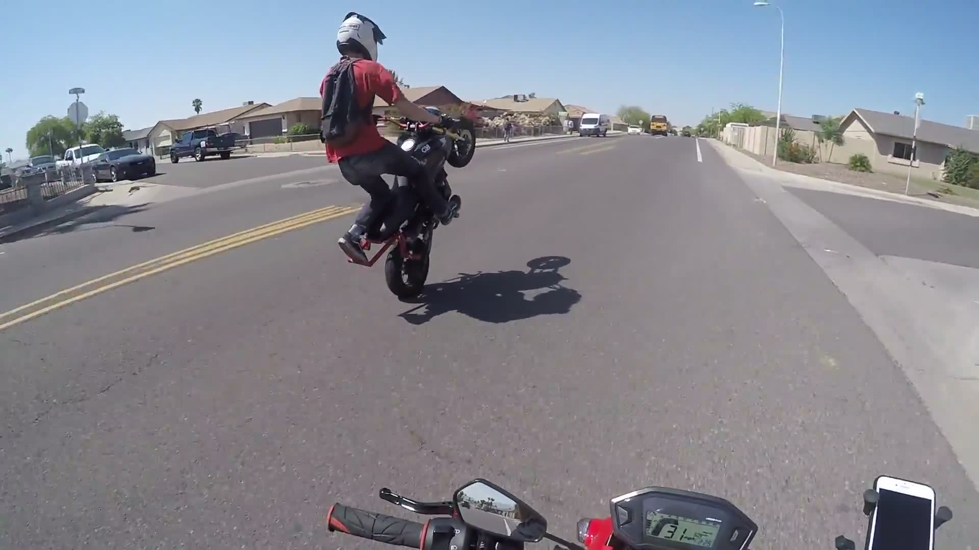 Journey focused entirely on practicing and performing wheelie stunts