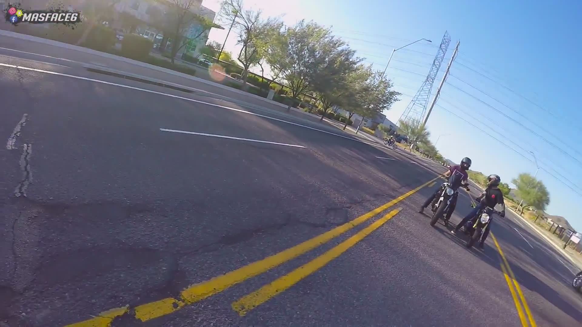 Mini bike dies at busy intersection causing embarrassment