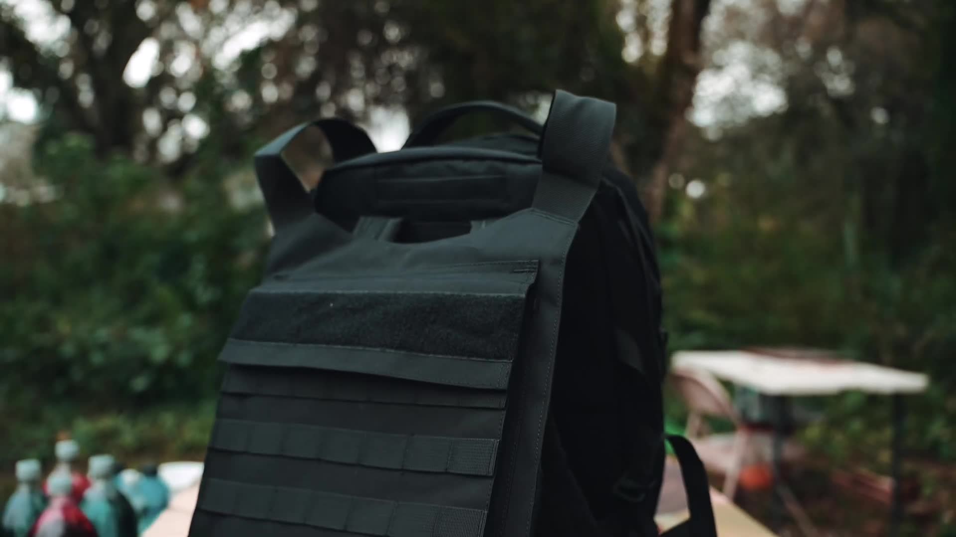 Testing armor-plated bags