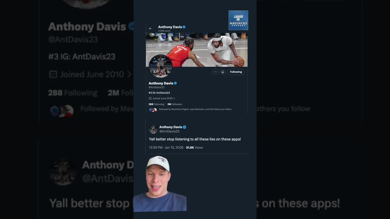 Anthony Davis refutes LIES after ESPN Reports that the Dallas Mavericks star needs surgery