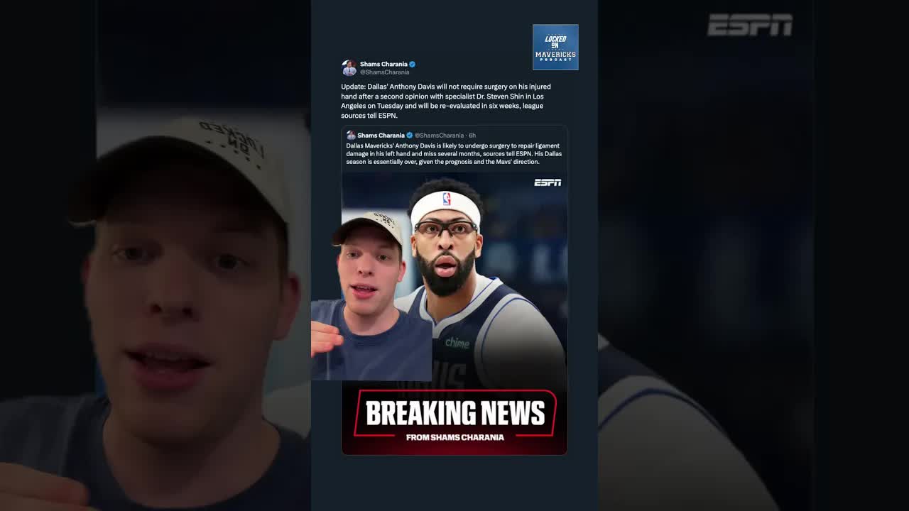 REPORT: Anthony Davis will NOT need surgery and may play again for the Dallas Mavericks