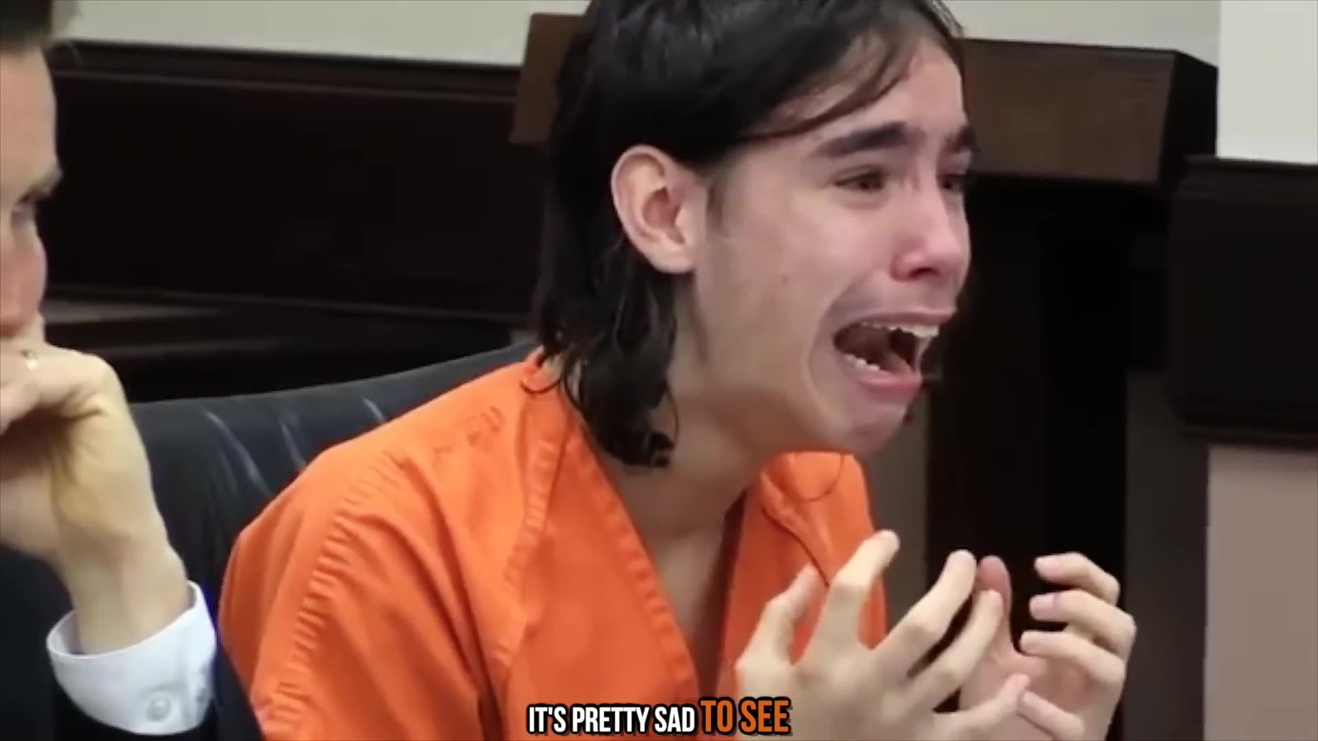 Guilty convicts reacting to life sentences in prison
