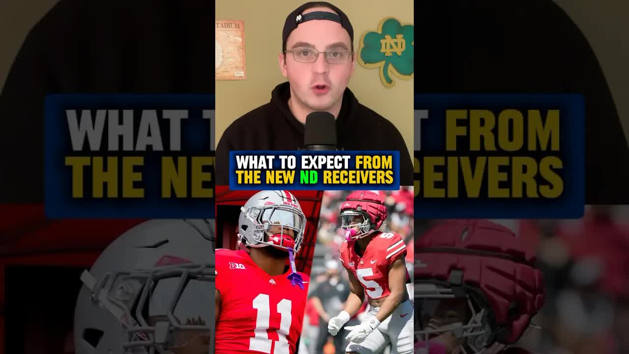 The #Irish have TWO new receivers who will shakeup the offense 👀 #NotreDame #football #edit #shorts