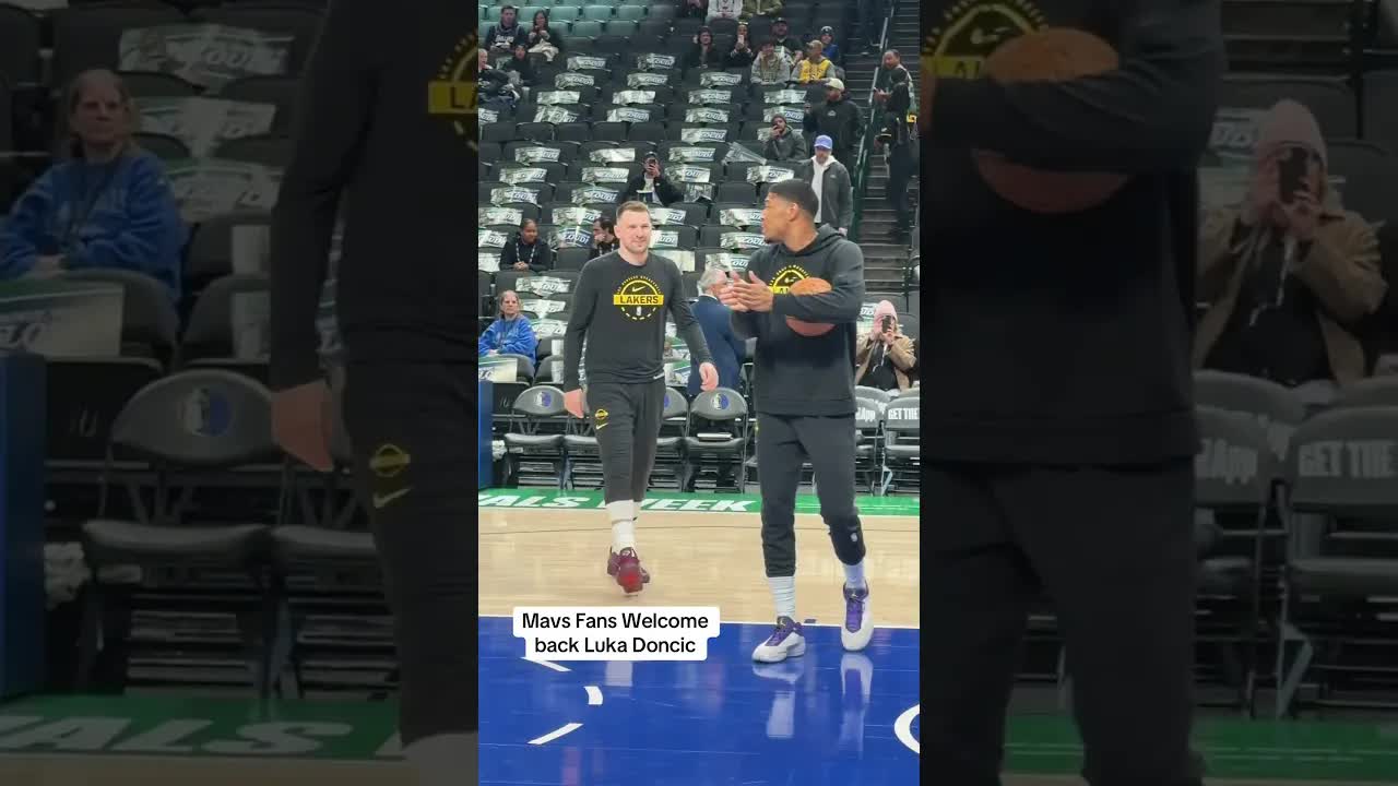 Dallas Mavericks Fans welcome back Luka Doncic to the AAC again with the Los Angeles Lakers