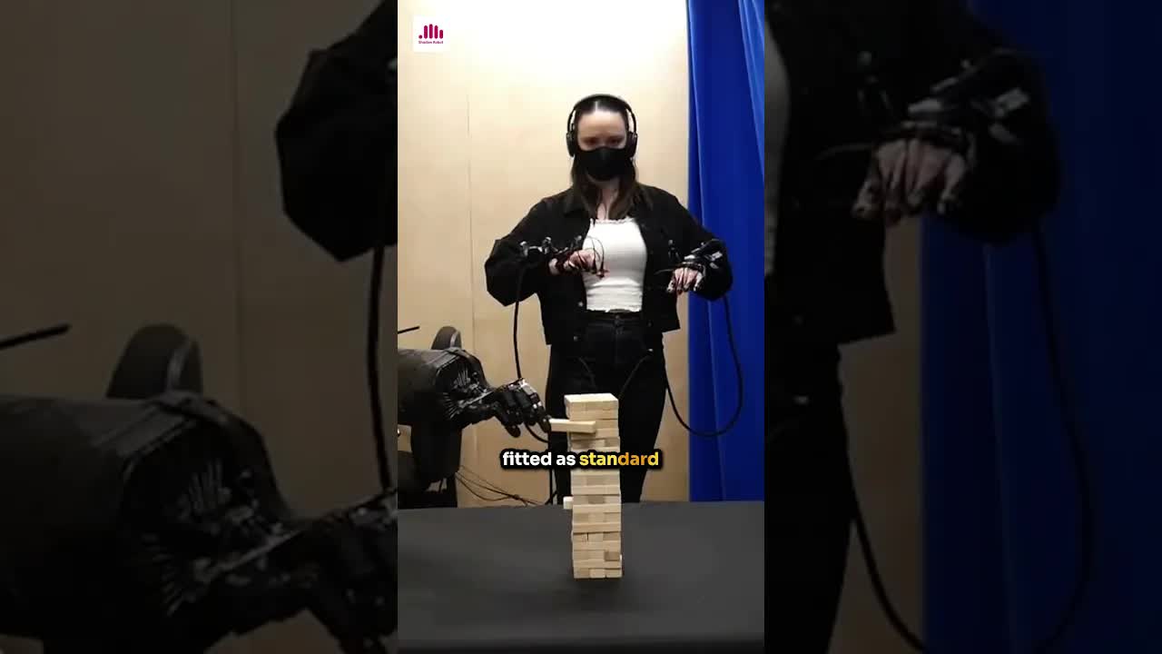 Jeff Bezos Tries out Tactile Remote Controlled Robot Hands