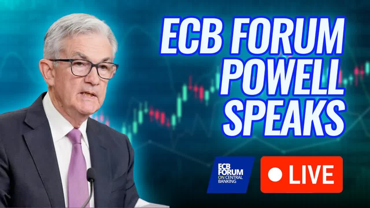🔴WATCH LIVE: Jerome Powell Speaks At The ECB Forum on Central Banking 2024