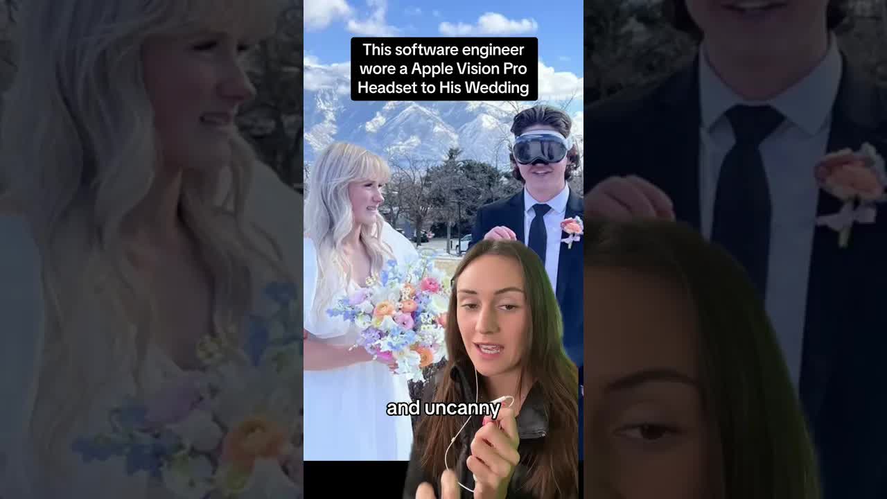 This Software Engineer Wore An Apple Vision Pro Headset to His Wedding 😱