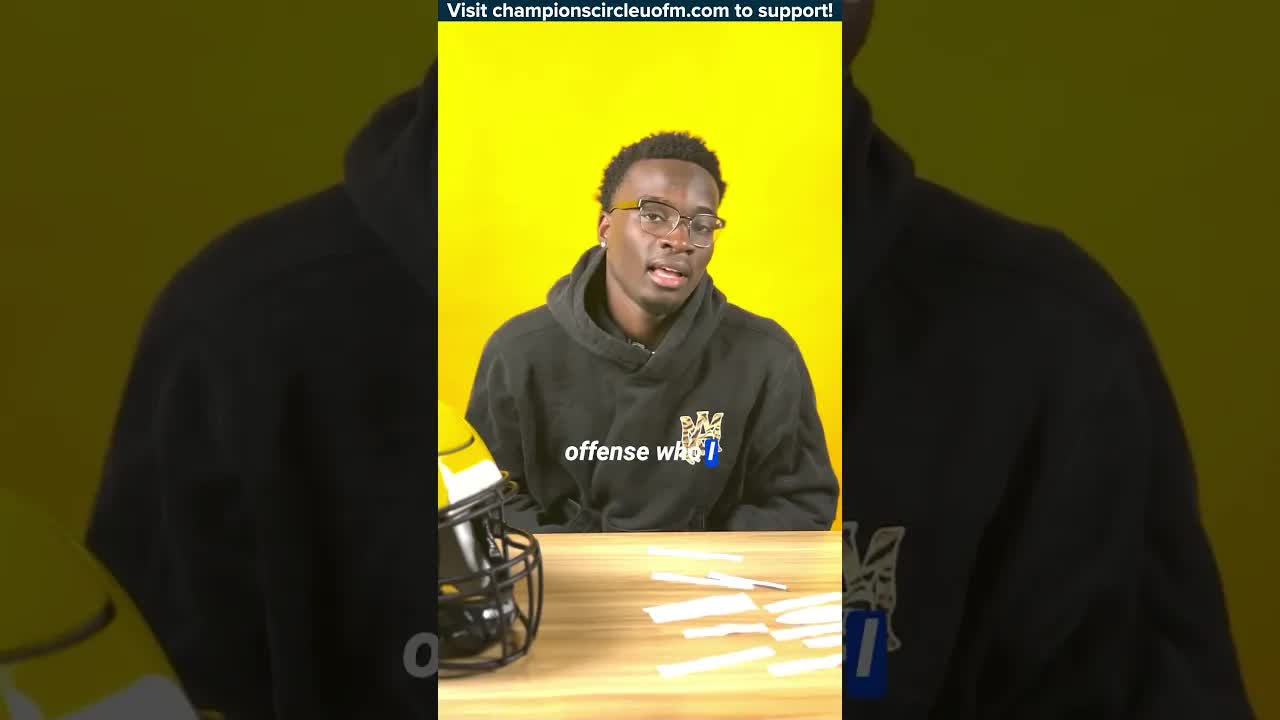 Michigan DB Mike Sainristil "Who Was Your Favorite Athlete Growing Up"