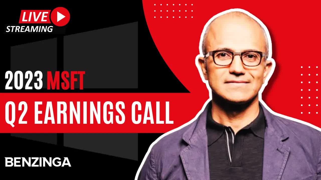WATCH LIVE: Microsoft Q2 Earnings $MSFT