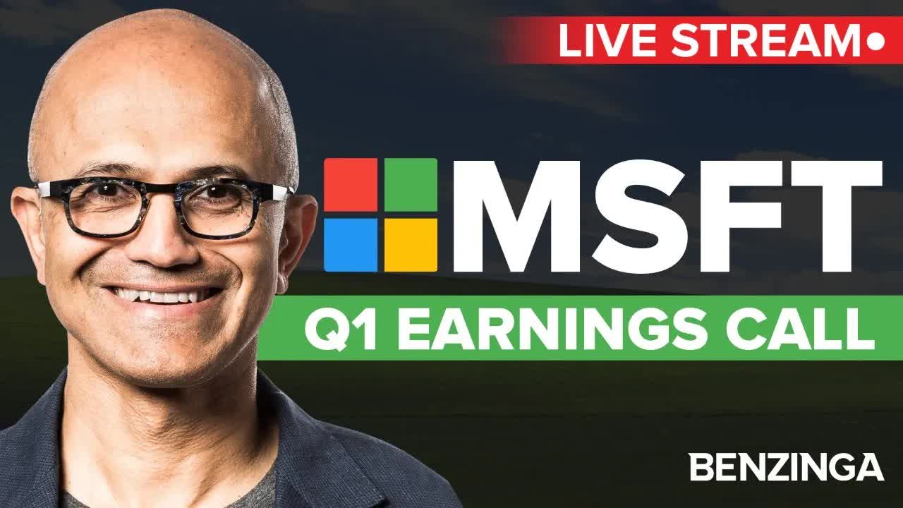 WATCH LIVE: Microsoft Q1 Earnings $MSFT