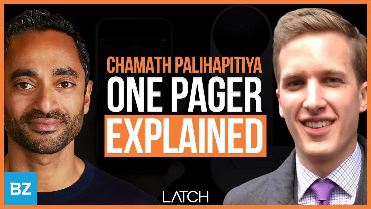 Chamath Palihapitiya One Pager Explained By Latch CEO | SPACs Attack