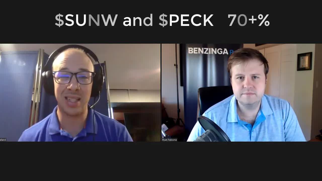 $SUNW and $PECK +70% Moves Of The Day | Benzinga Pro Alert