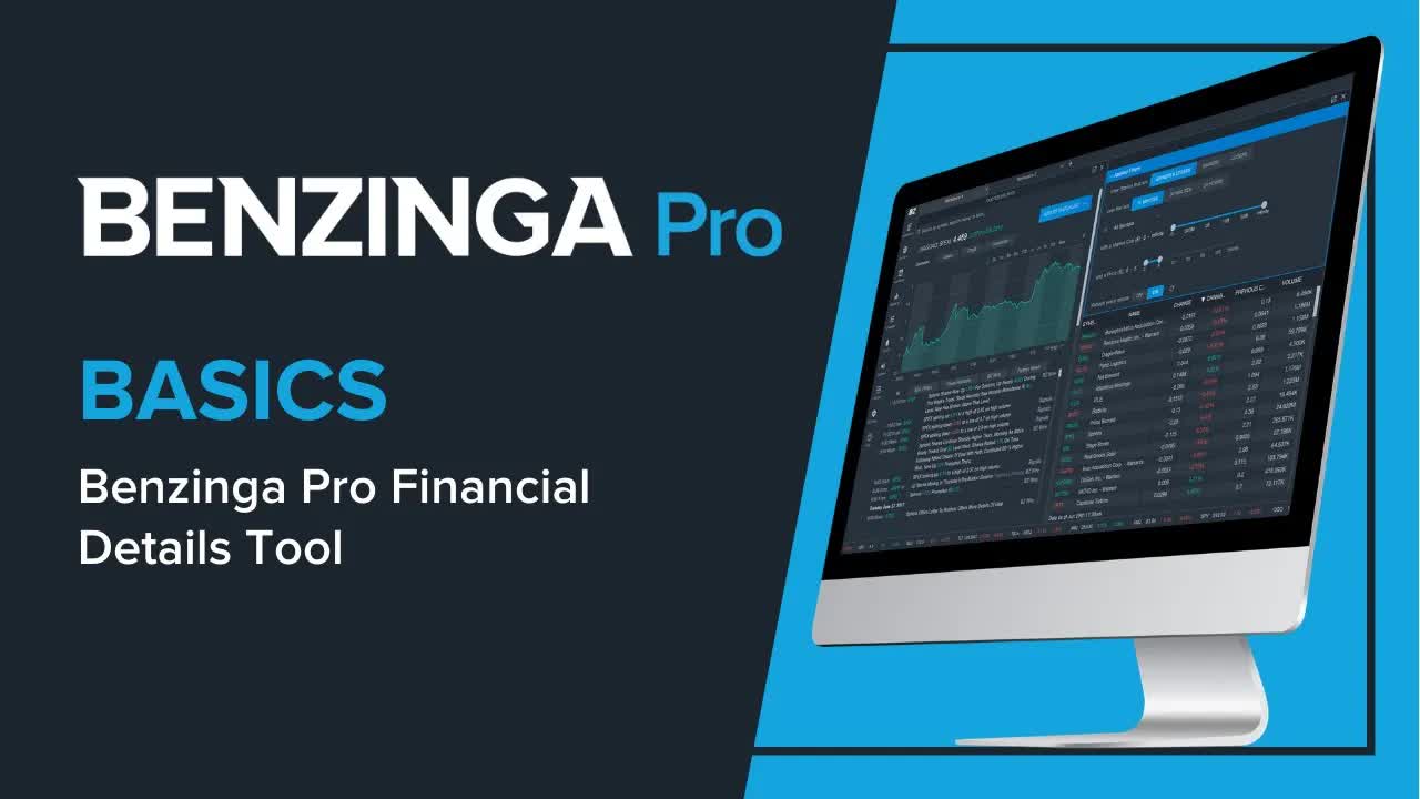 Benzinga Pro Financial Details Tool